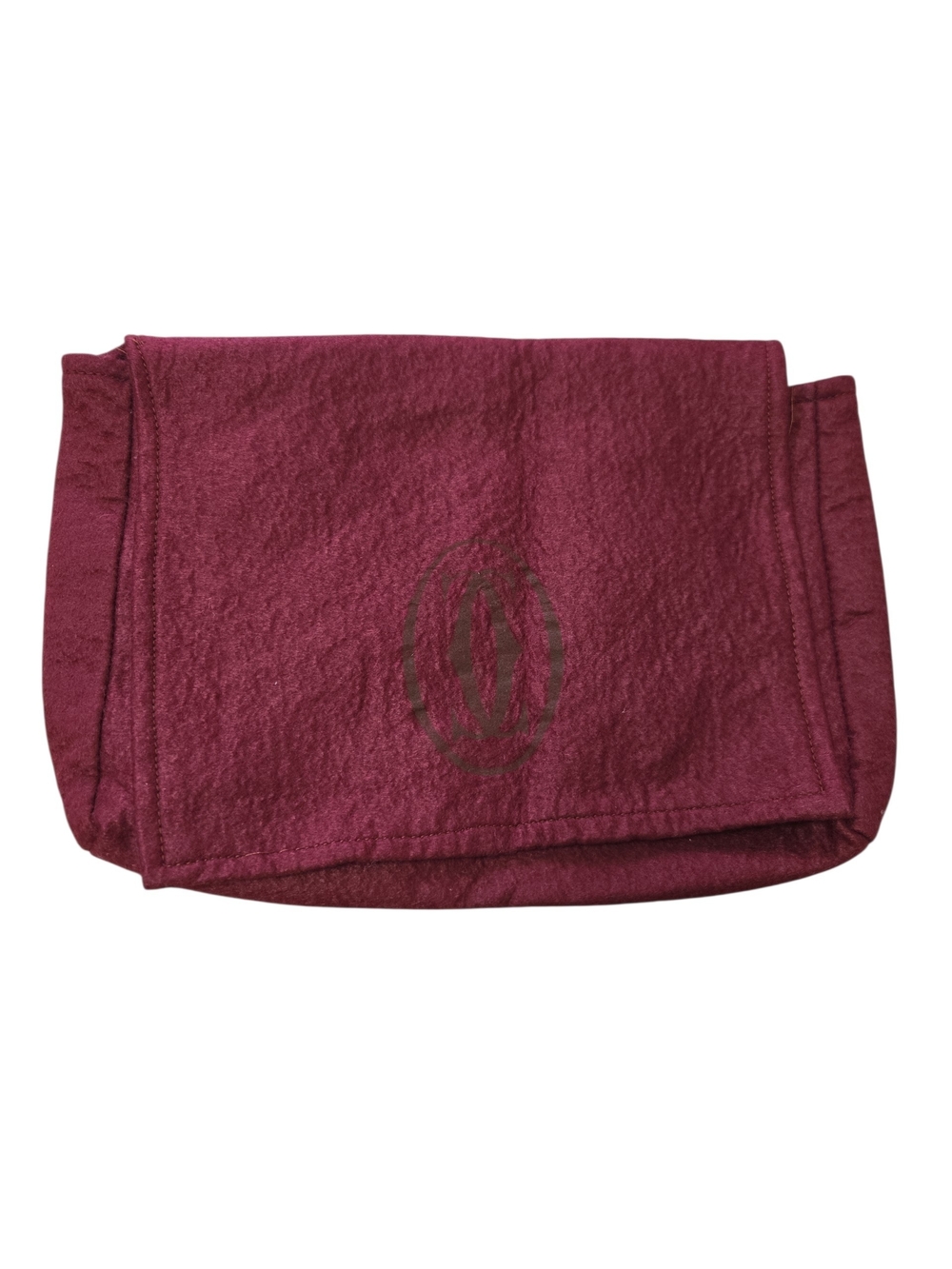 Cartier Burgundy Folded Wool Dustbag.